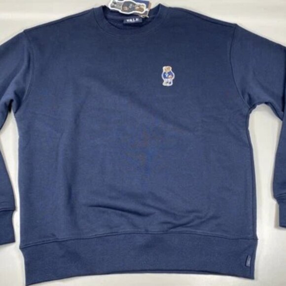 NEW YALE University Unisex Adult Sweatshirt Navy Size M Embroidered Dan Logo - Picture 6 of 9